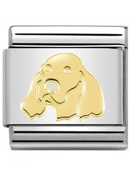 Maillon Nomination classic chien Setter anglais en Or