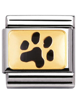 Maillon Nomination classic patte de chien en Or