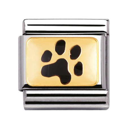 Maillon Nomination classic patte de chien en Or