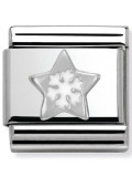 Maillon Nomination classic étoile des neiges en Argent 