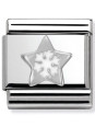 Maillon Nomination classic étoile des neiges en Argent