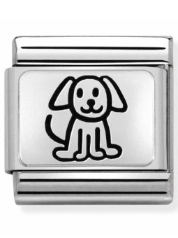 Maillon Nomination classic Animal Chien en Argent