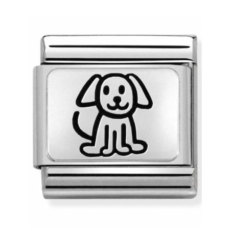 Maillon Nomination classic Animal Chien en Argent