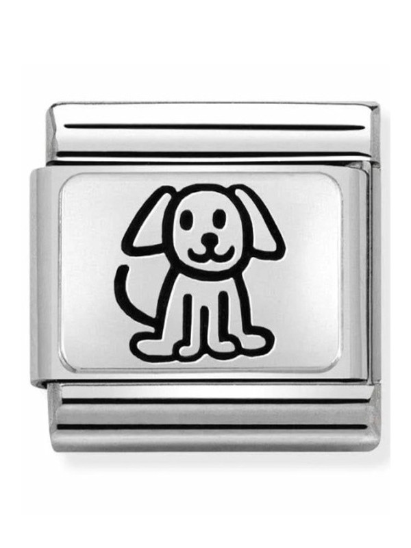 Maillon Nomination classic Animal Chien en Argent