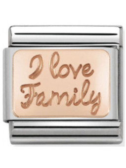 Maillon Nomination classic I love You en Or rose