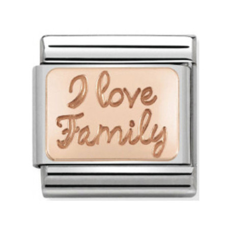 Maillon Nomination classic I love You en Or rose