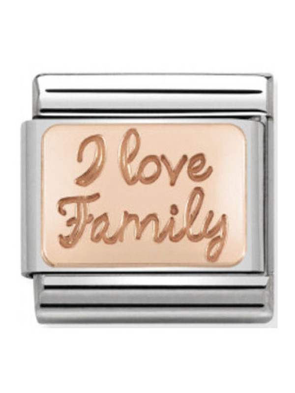 Maillon Nomination classic I love You en Or rose