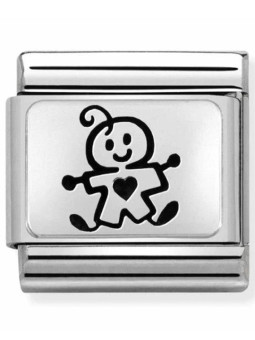 Maillon Nomination classic Famille Bebe Garcon en Argent