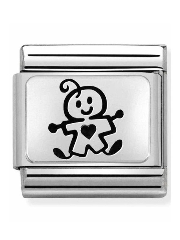 Maillon Nomination classic Famille Bebe Garcon en Argent