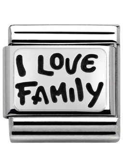 Maillon Nomination classic Argent I love Family