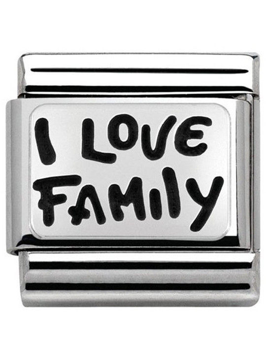 Maillon Nomination classic Argent I love Family