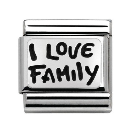 Maillon Nomination classic Argent I love Family