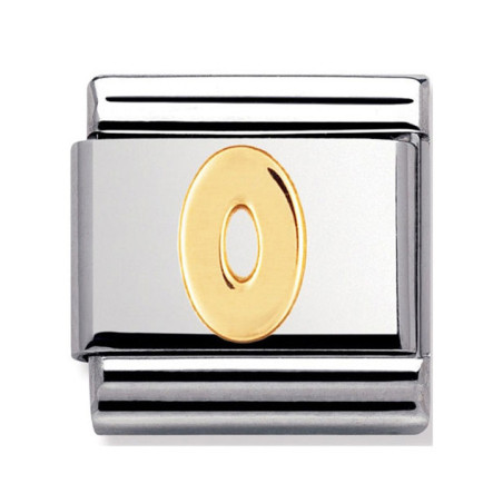 Maillon Nomination classic chiffre 0 en Or