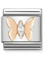 Maillon Nomination classic Papillon en Or rose