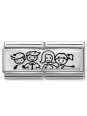 Maillon Nomination classic Famille Parents et deux enfants fille et garçon en Argent
