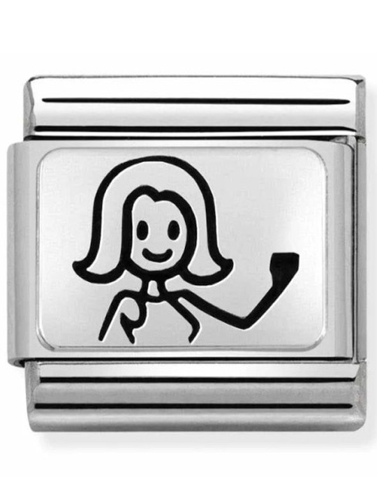 Maillon Nomination classic Famille Maman en Argent