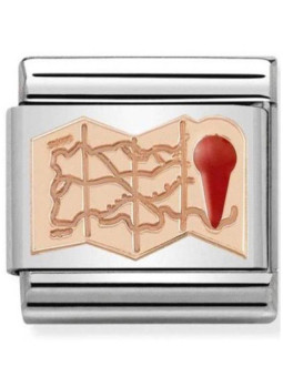 Maillon Nomination classic carte en Or rose