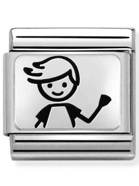 Maillon Nomination classic Famille Petit garcon en Argent