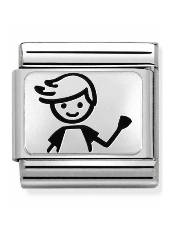 Maillon Nomination classic Famille Petit garcon en Argent