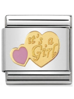 Maillon Nomination classic c'est une fille en Or