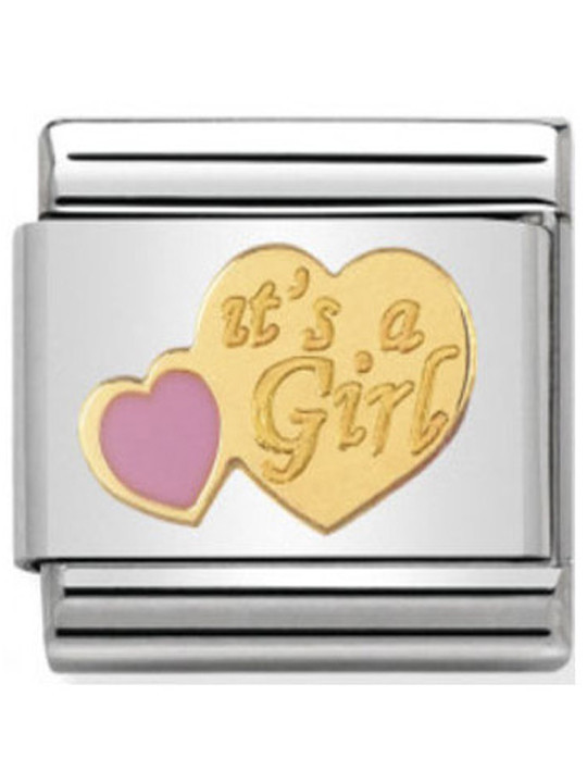 Maillon Nomination classic c'est une fille en Or