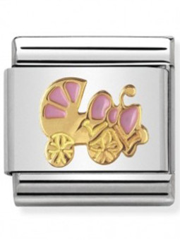 Maillon Nomination classic poussette rose