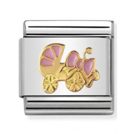 Maillon Nomination classic poussette rose