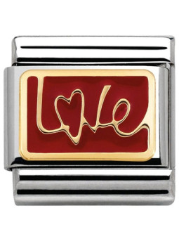 Maillon Nomination classic message love rouge