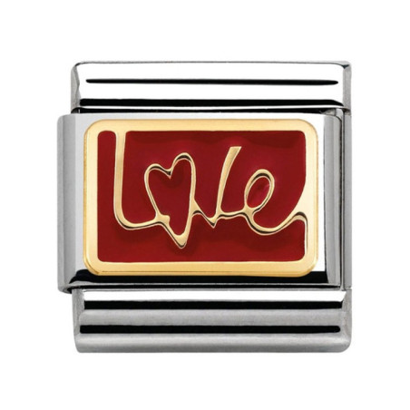 Maillon Nomination classic message love rouge