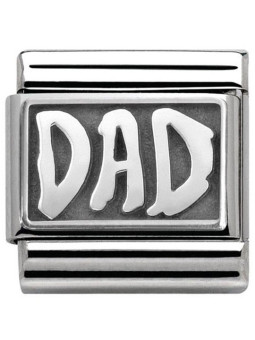 Maillon Nomination classic Argent Dad