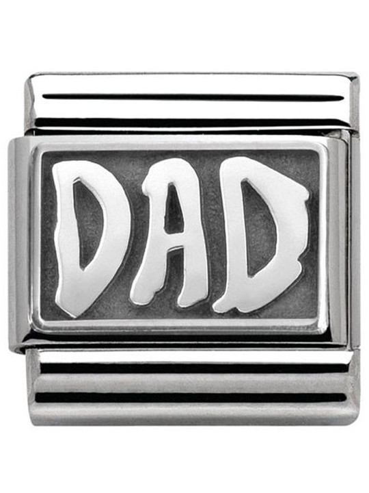 Maillon Nomination classic Argent Dad