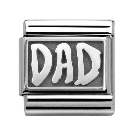 Maillon Nomination classic Argent Dad