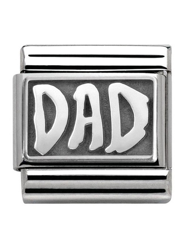 Maillon Nomination classic Argent Dad