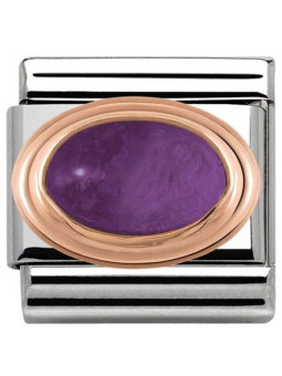 Maillon Nomination classic améthyste Or rose