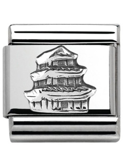 Maillon Nomination classic argent pagode