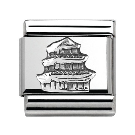Maillon Nomination classic argent pagode