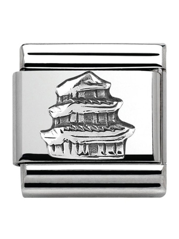 Maillon Nomination classic argent pagode