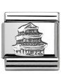 Maillon Nomination classic argent pagode