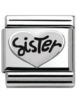 Maillon Nomination classic Argent sister