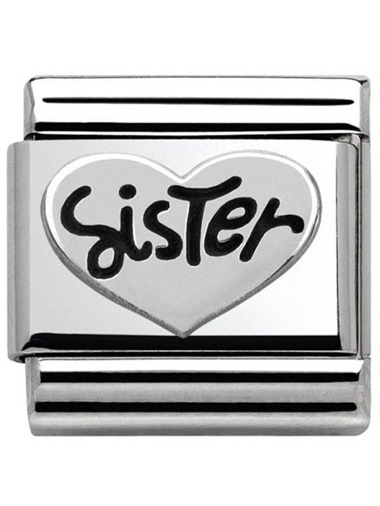 Maillon Nomination classic Argent sister