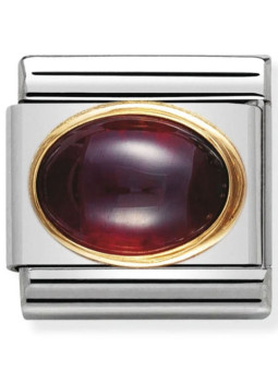 Maillon Nomination classic Birthstone Janvier pierre semi-précieuse ovale