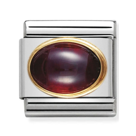 Maillon Nomination classic Birthstone Janvier pierre semi-précieuse ovale