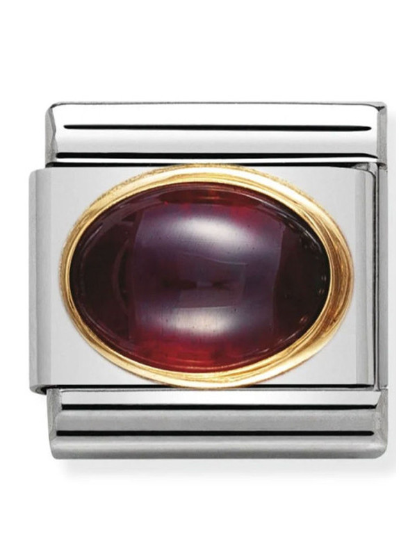 Maillon Nomination classic Birthstone Janvier pierre semi-précieuse ovale