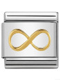 Maillon Nomination classic symbole infini en Or