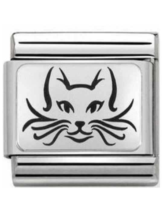 Maillon Nomination classic chat en Argent