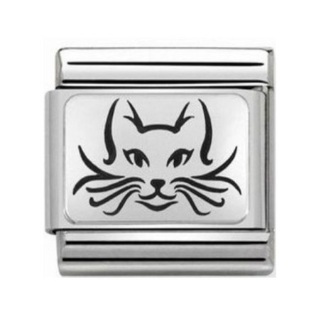 Maillon Nomination classic chat en Argent