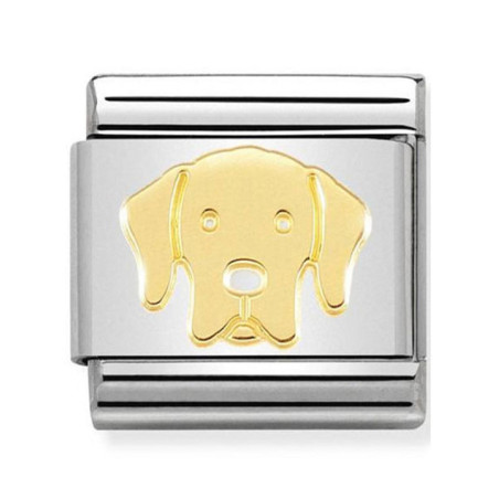 Maillon Nomination classic chien labrador en Or