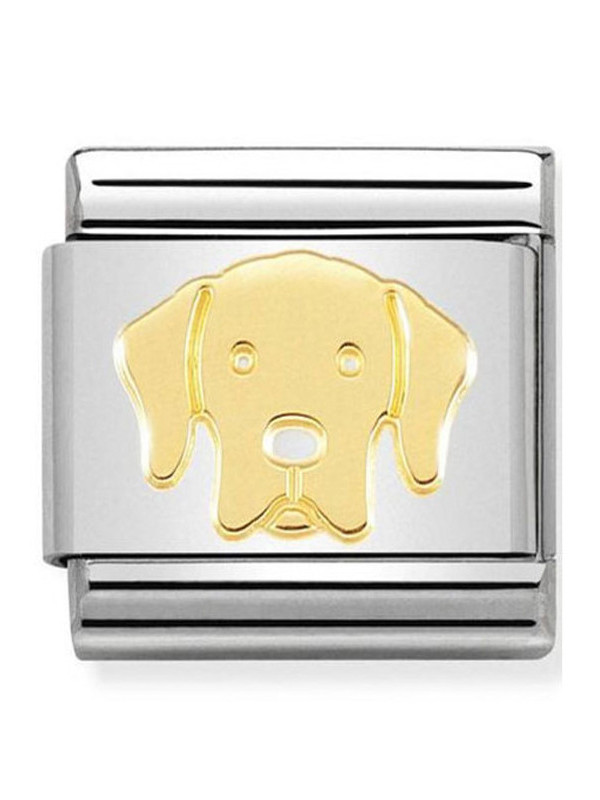 Maillon Nomination classic chien labrador en Or