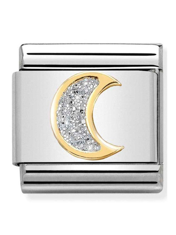 Maillon Nomination classic lune glitter et Or