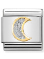 Maillon Nomination classic lune glitter et Or